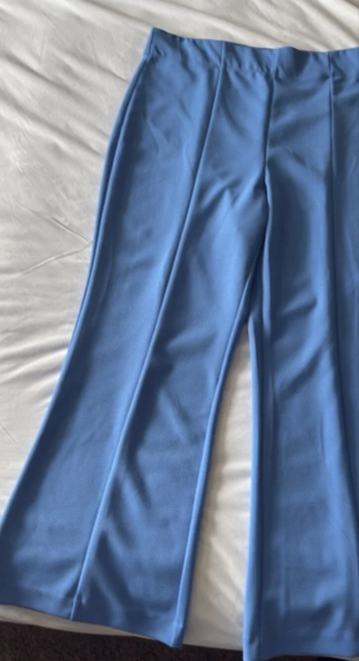 Women’s Light Blue Flared Pants DKNY